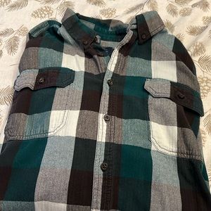 Faded Glory Flannel shirt black/green/White XXL100% cotton